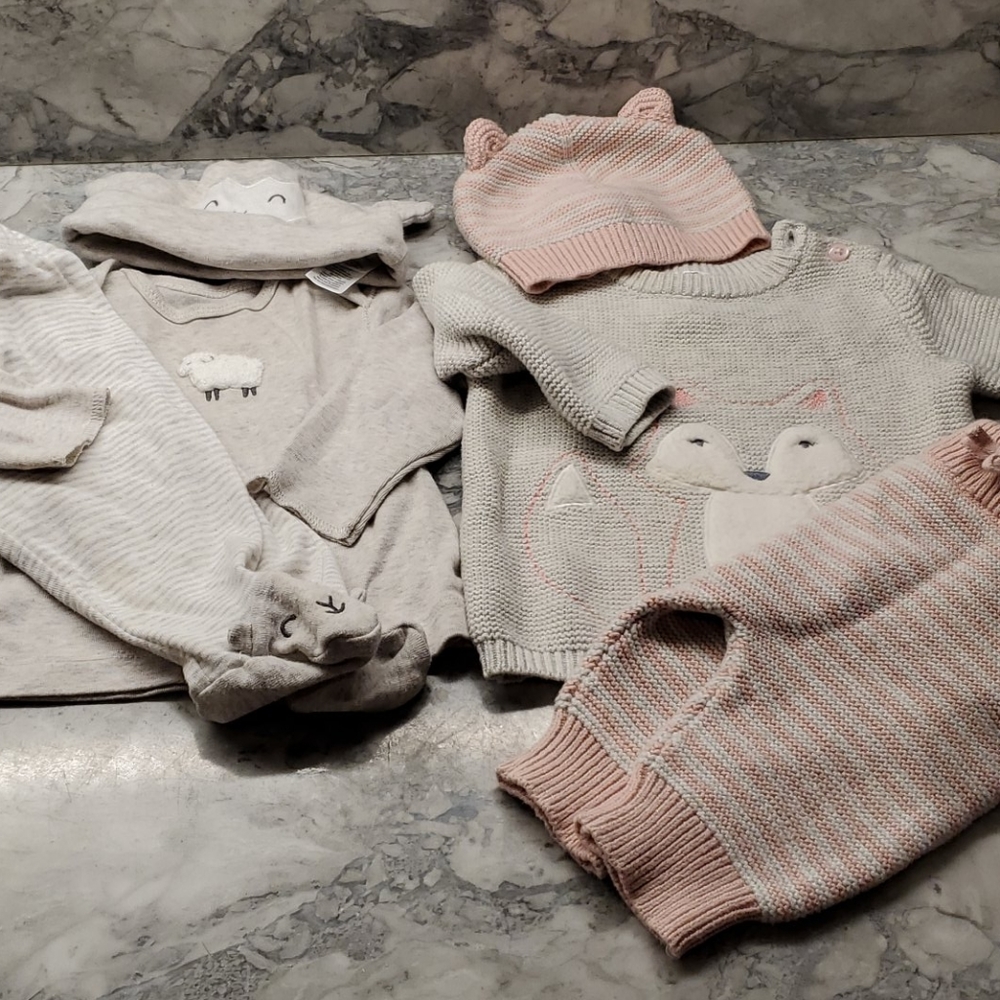2 baby girl outfit bundle
